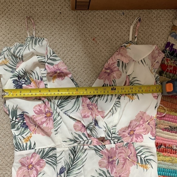 Privacy Please Tropical Floral Ruffle Maxi Dress with Slit - Picture 10 of 12